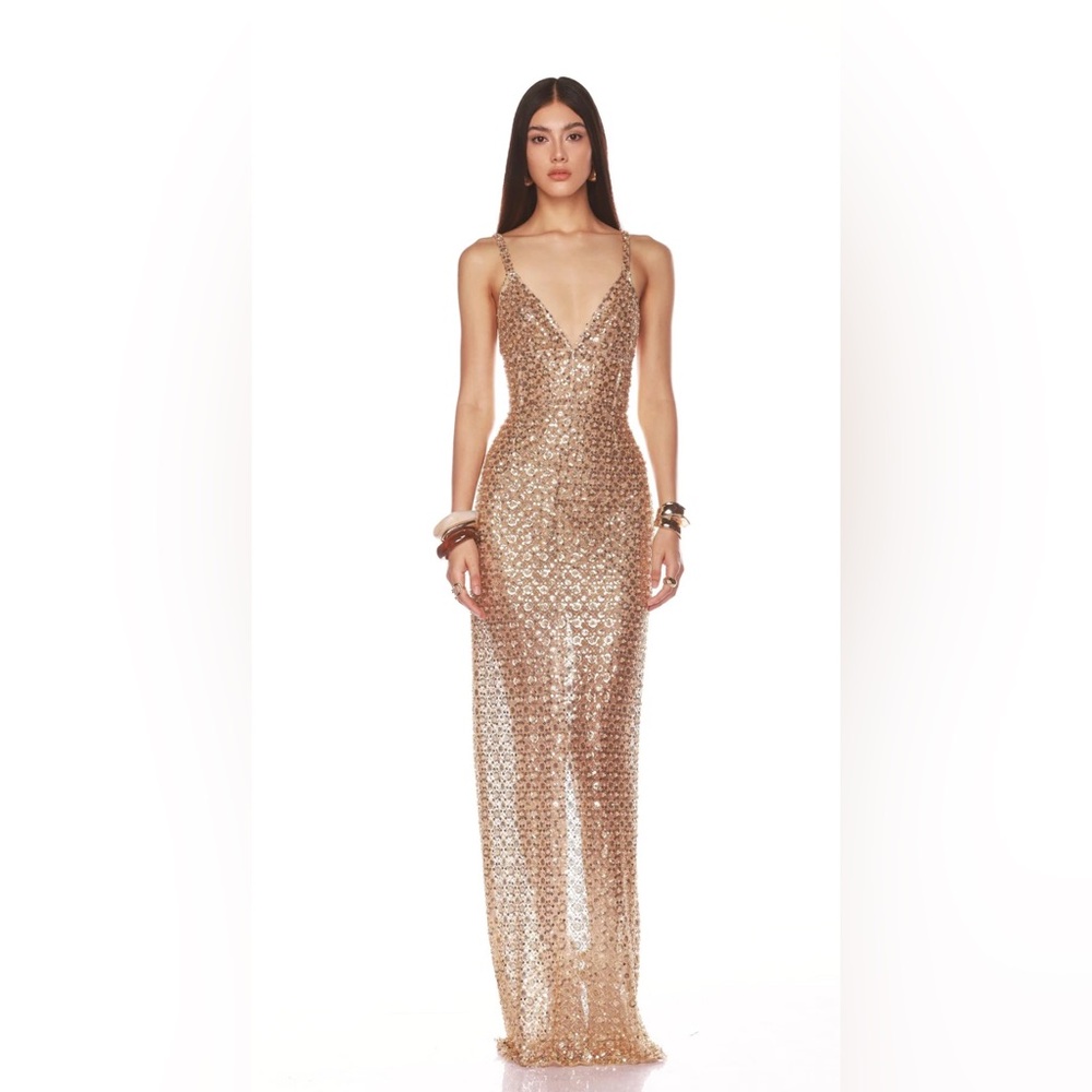 Bronx and Banco - Allegra Gold Sequin Maxi Dress